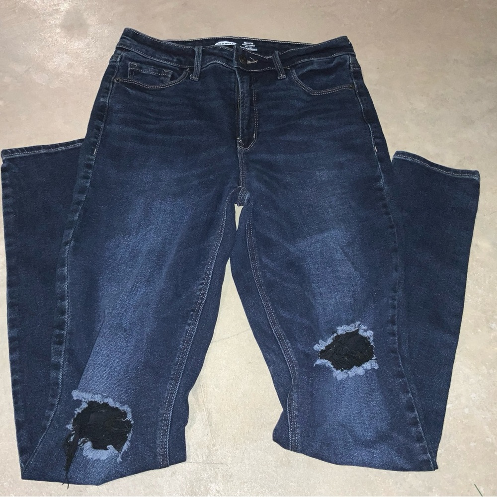 Old Navy Jeans Women Size 6 Tall Rockstar Super Skinny High-Rise Dark Wash NWOT
